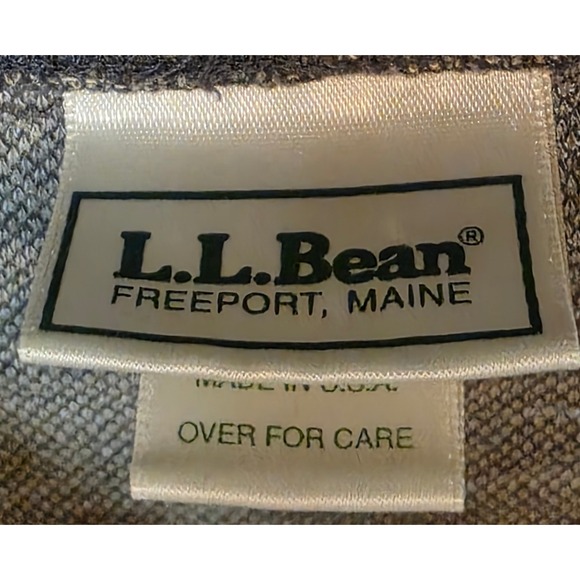 L.L. Bean Vintage Fair Isle Mock Neck Cotton Knit Top Grey Womens XL Gorpcore - Picture 7 of 9